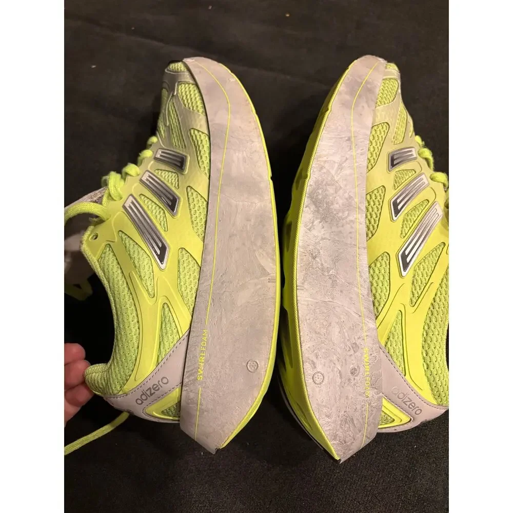 Adidas adizero aruku green athletic shoes men’s 6.5, thick curved rocker sole